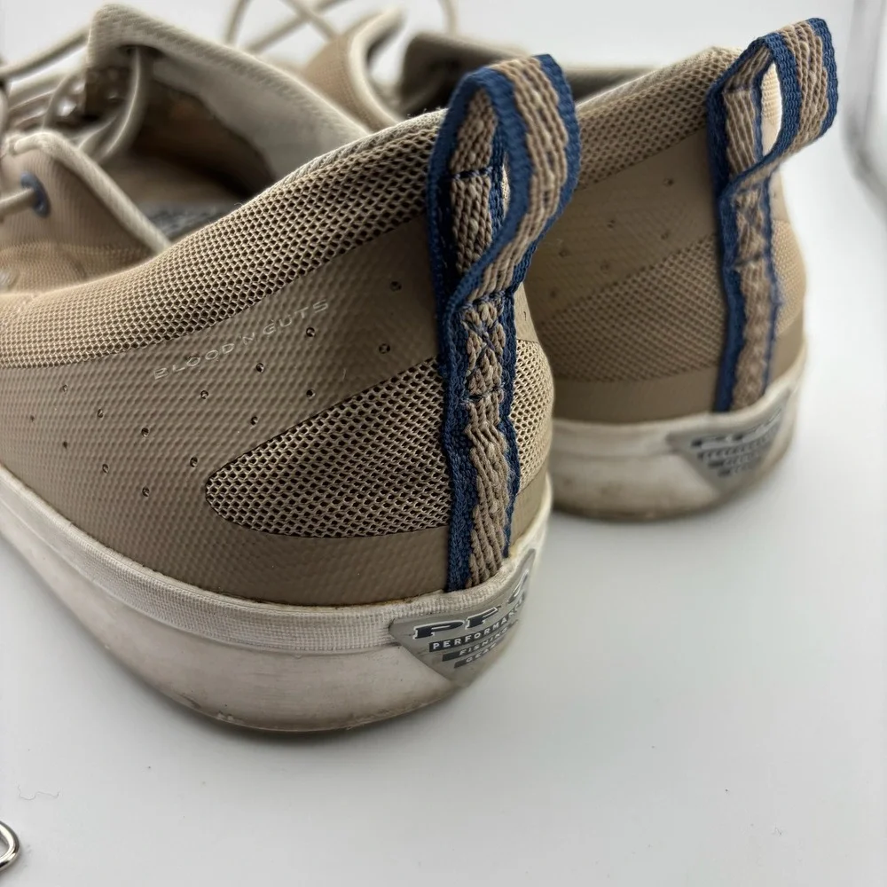 Columbia PFG Boat Shoes 10.5 Tan Blood n Guts Fishing Sneakers BM4615-212